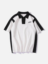 Polo zippé patchwork