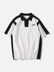 Polo zippé patchwork