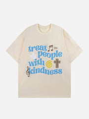 T-shirt imprimé Peace & Love Music Elements