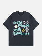 T-shirt imprimé Peace & Love Music Elements