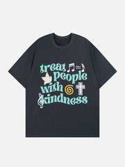 T-shirt imprimé Peace & Love Music Elements