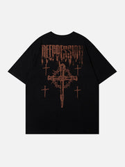 Abblätternde Farbe Buchstaben Cross Tee