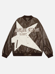 Veste en cuir brodée Pentagramme - 1783