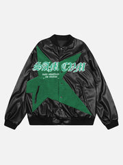 Veste en cuir brodée Pentagramme - 1783