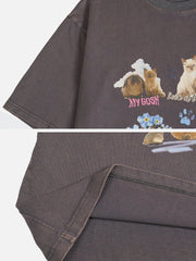 T-shirt imprimé animaux de compagnie