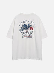 T-shirt imprimé pizza