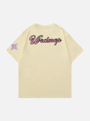 T-shirt à carreaux avec appliques et étoiles