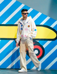 Sweat à capuche zippé Planet