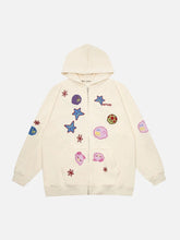 Planet Hooded Zipper Hoodie