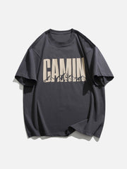 T-shirt à imprimé plastisol « Mount Fuji Shadow »