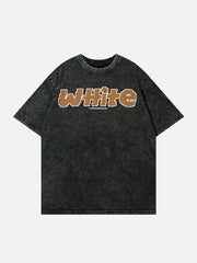 T-shirt délavé imprimé Plastisol