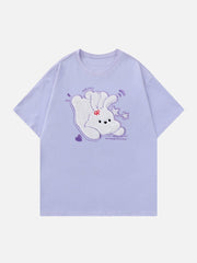 T-shirt brodé lapin en peluche