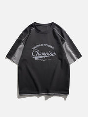 T-shirt imprimé patchwork Clash