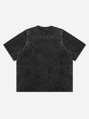 Punk Personality Alphabet T-shirt - 1652