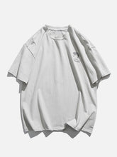 T-shirt graphique imprimé astronaute en pur coton