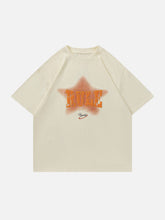 T-shirt brodé avec lettrage RULE