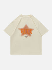 T-shirt brodé avec lettrage RULE