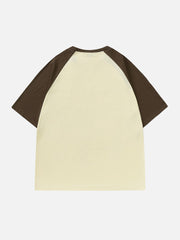 T-shirt patchwork à motif étoile et lapin