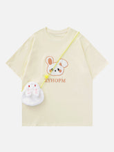 Rabbit Embroidery Bag Decoration Tee