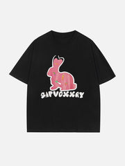 T-shirt imprimé en mousse de lapin