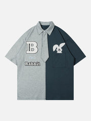 Polo à nouer avec lettres de lapin