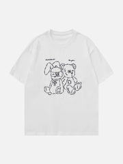 T-shirt imprimé lapin et ours