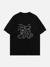 T-shirt imprimé lapin et ours