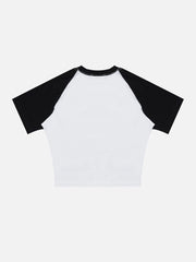 T-shirt imprimé caricature de course