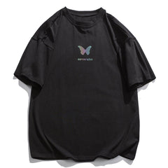 Reflective Butterfly Print Tee