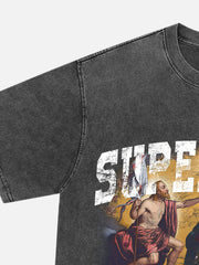 Renaissance Washed Distressed Hip Hop T-shirt