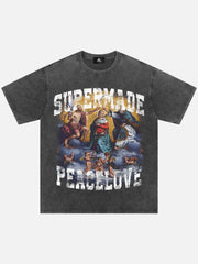 Renaissance Washed Distressed Hip Hop T-shirt