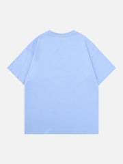 Lockeres T-Shirt mit Retro-Cartoon-Print