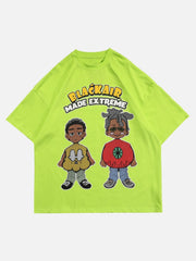 T-Shirt mit Retro-Cartoon-Print