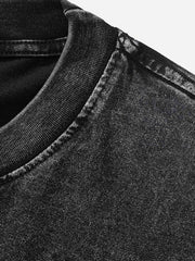 T-shirt rétro créatif avec lettres et doigts - 1647