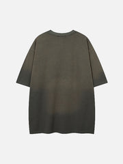 Retro Dark High Street Spinnenmuster Schaumstoff T-Shirt