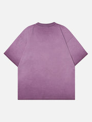 Retro High Street Letter Print Oversize Loose T-shirt