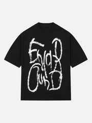 T-shirt rétro à imprimé lettres peintes High Street