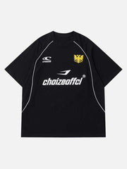 T-shirt imprimé lettres rétro - 1671