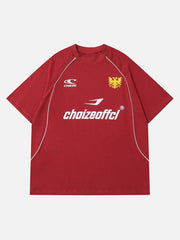 T-shirt imprimé lettres rétro - 1671