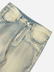 Ripped Double Straight Jeans