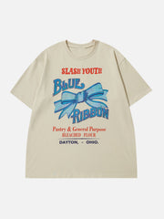 T-shirt imprimé lettre Rites Bow