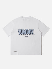 T-shirt en coton imprimé SUNDAY