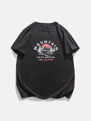 T-Shirt mit Landschafts-Print