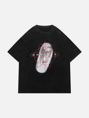 Scream Print Washed Tee