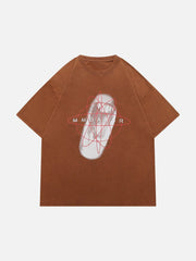 Scream Print Washed Tee