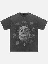 T-Shirt mit der Maske des zerschmetterten alten Landes