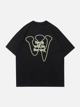 Einfaches T-Shirt mit Buchstaben-Print aus Schaumstoff