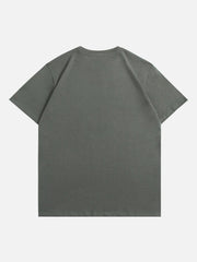 Einfaches T-Shirt mit flauschigem Stern-Print