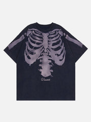 T-shirt à imprimé squelette
