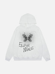 Skull Stitching Letters Creative Design Printed Sweatshirt